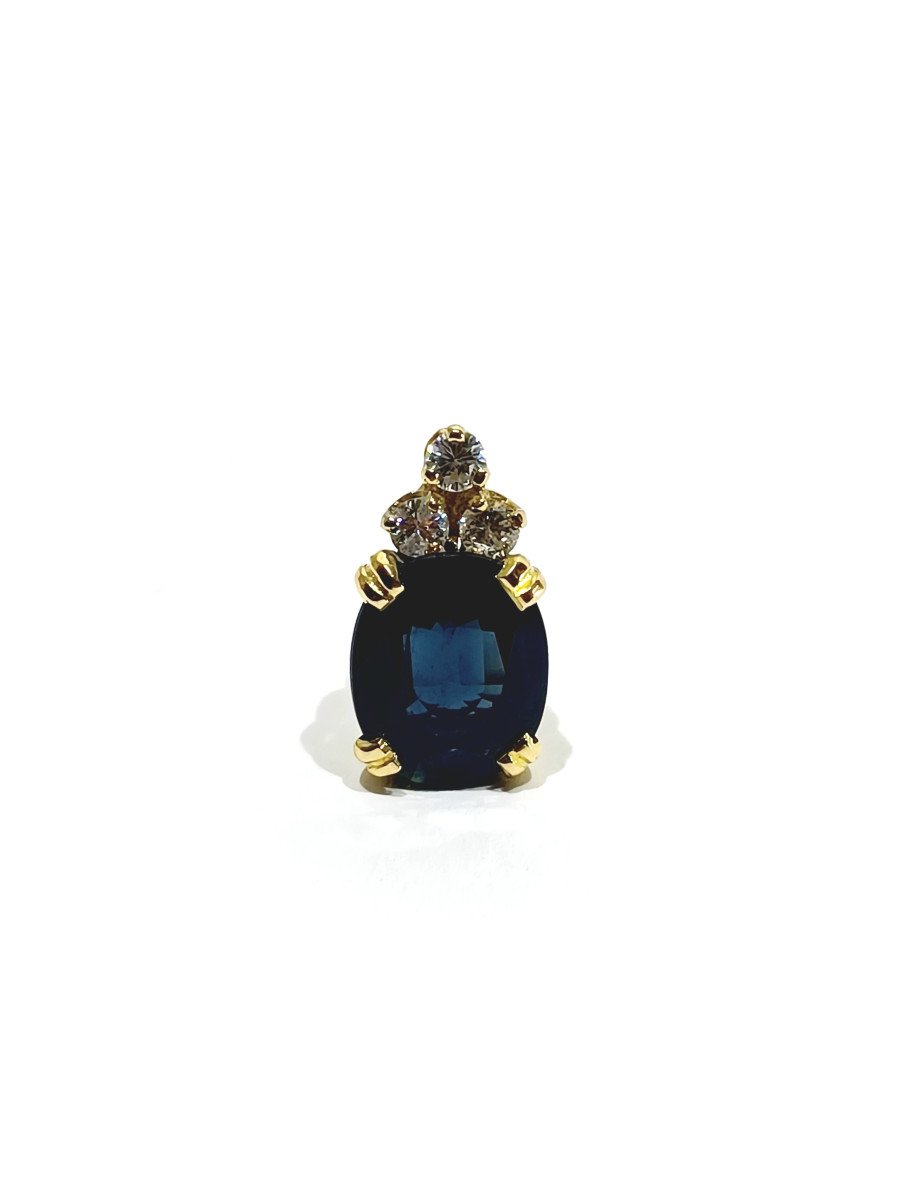 Gold, Diamond And Sapphire Pendant