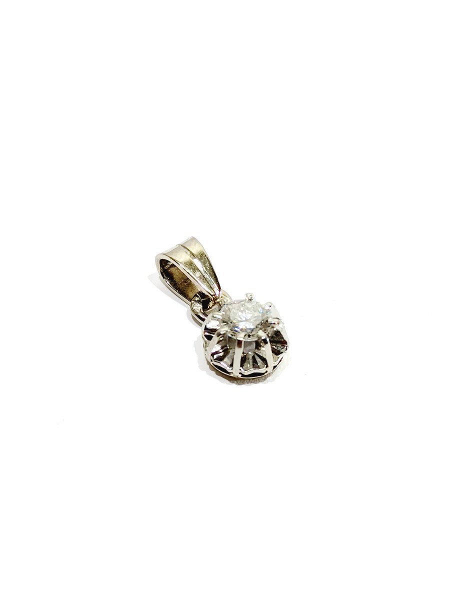 White Gold, Platinum And Diamond Pendant-photo-2