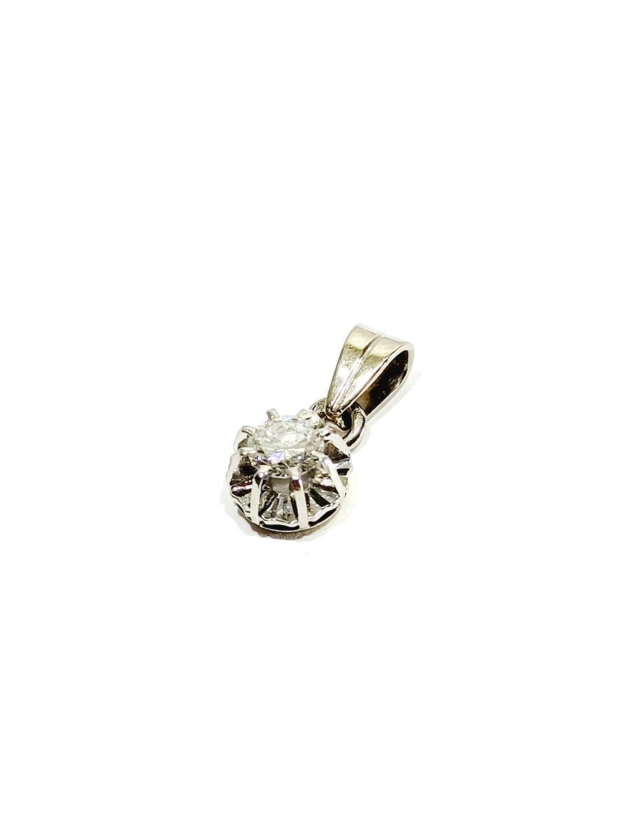 White Gold, Platinum And Diamond Pendant-photo-3