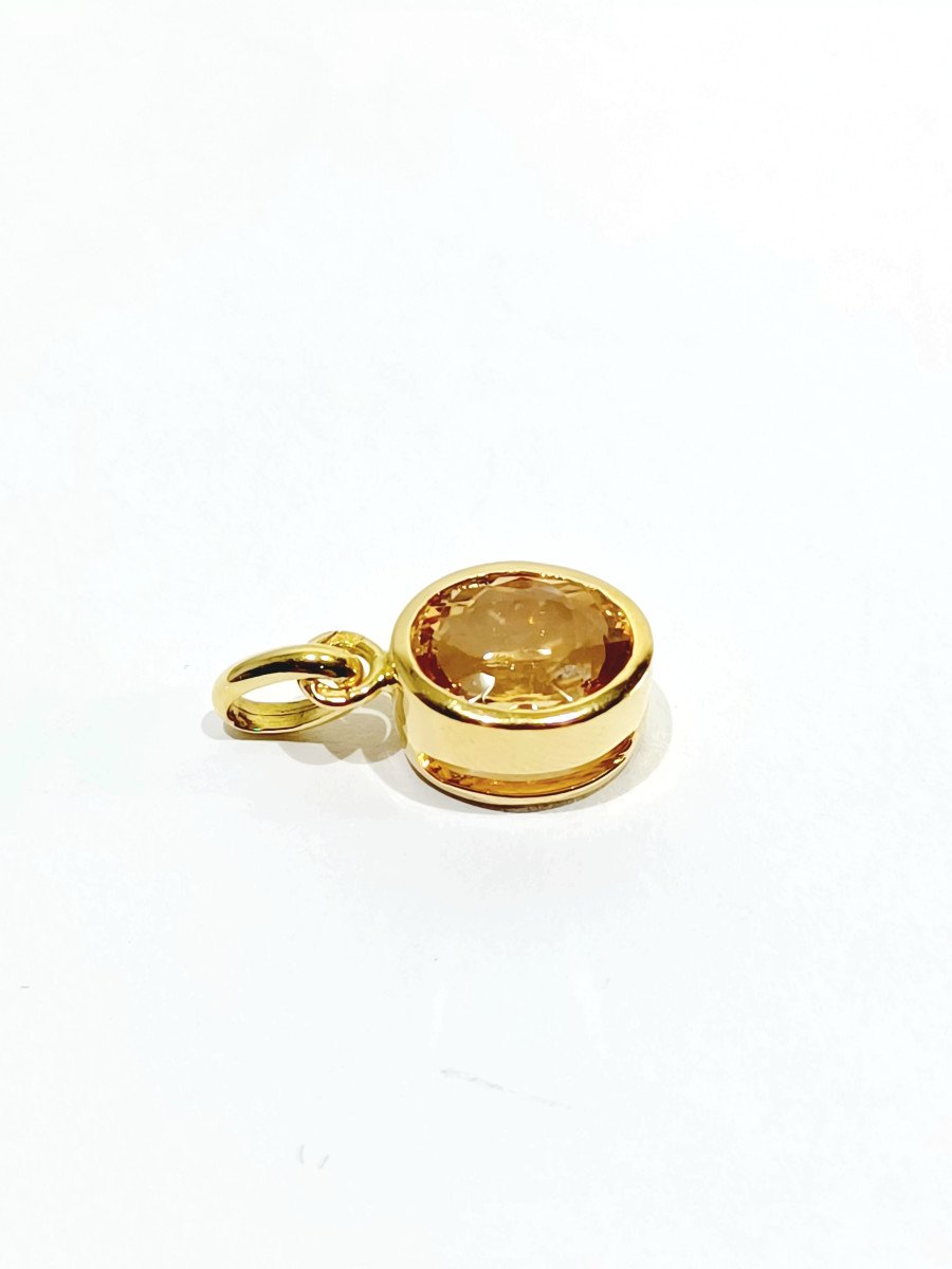 Gold And Imperial Topaz Pendant-photo-3