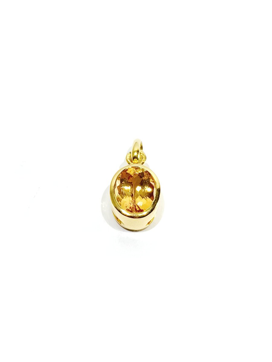 Gold And Imperial Topaz Pendant