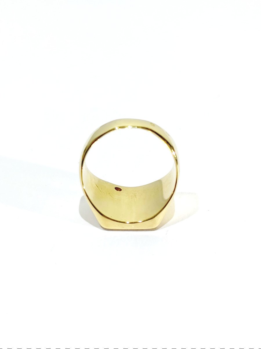 Gold And Diamond Signet Ring -photo-6