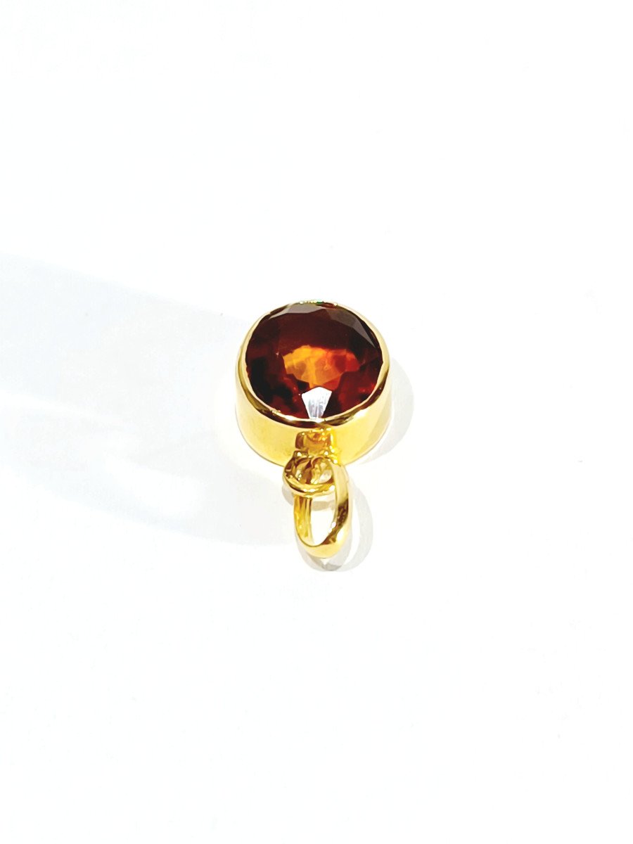 Pendentif En Or Et Citrine-photo-3