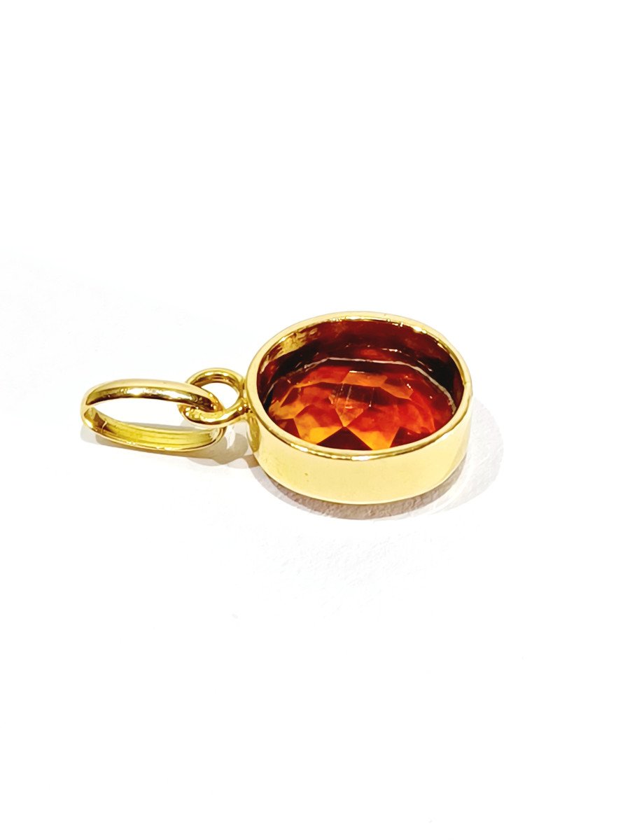 Pendentif En Or Et Citrine-photo-2