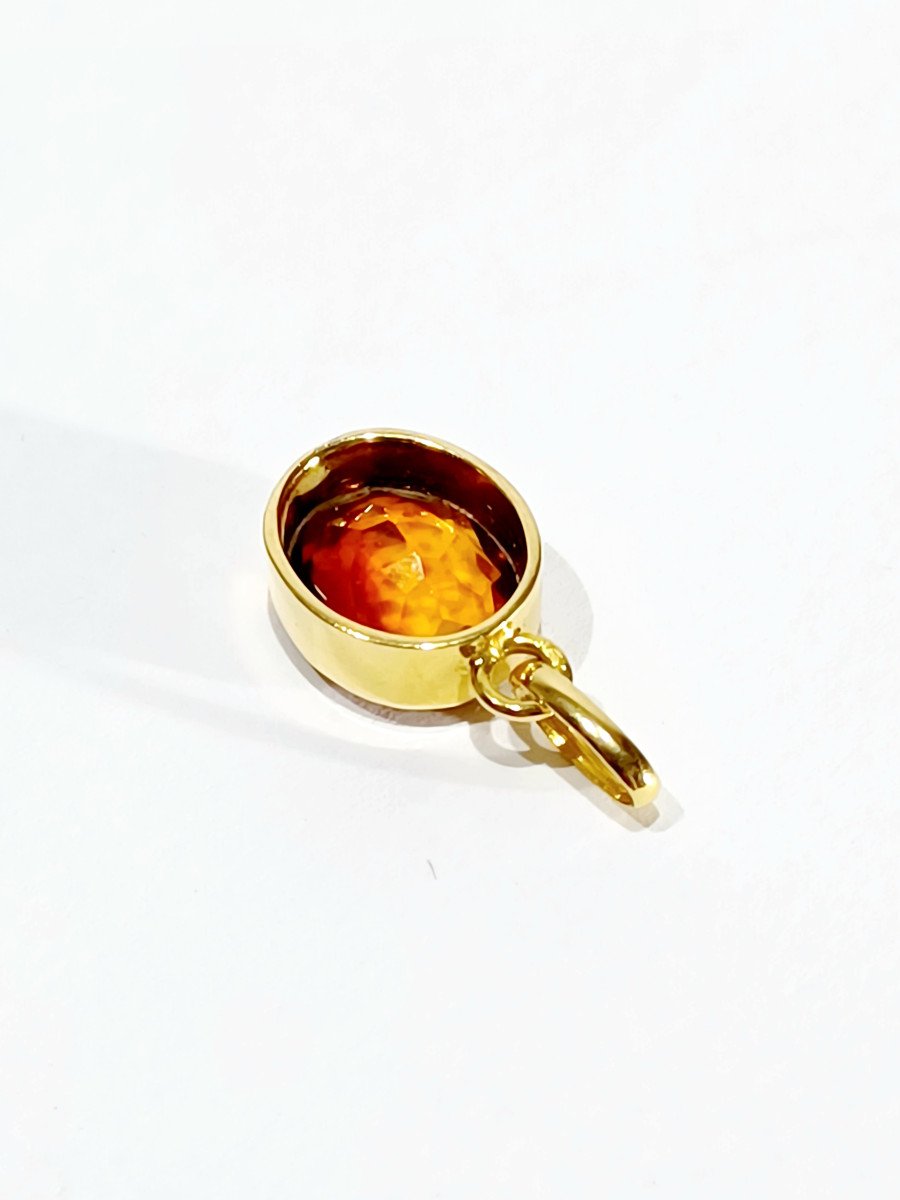 Pendentif En Or Et Citrine-photo-3