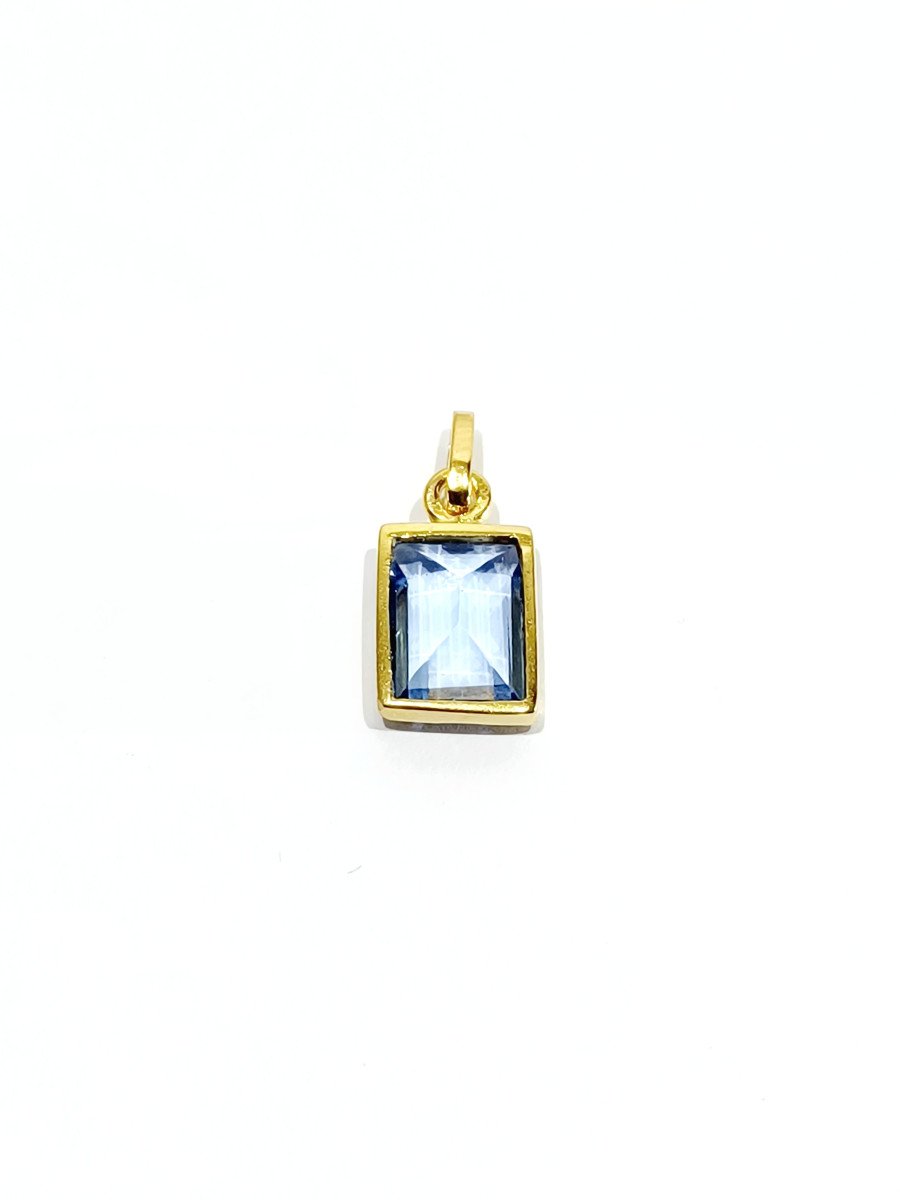 Gold And Spinel Pendant