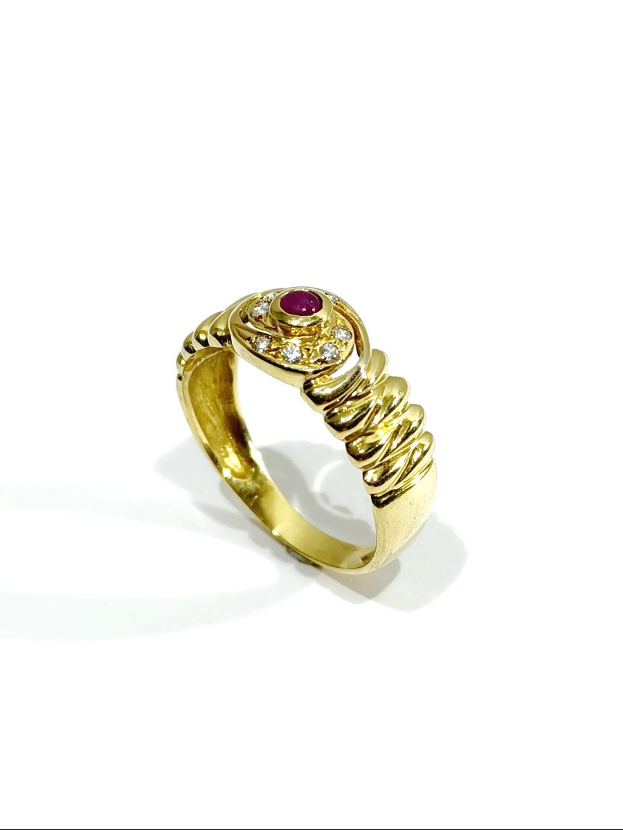 Gold Ruby And Diamond Ring -photo-4