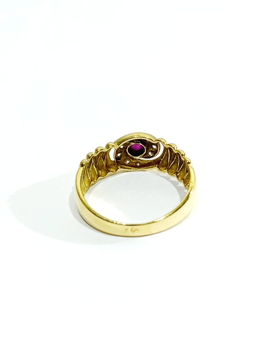 Gold Ruby And Diamond Ring -photo-5