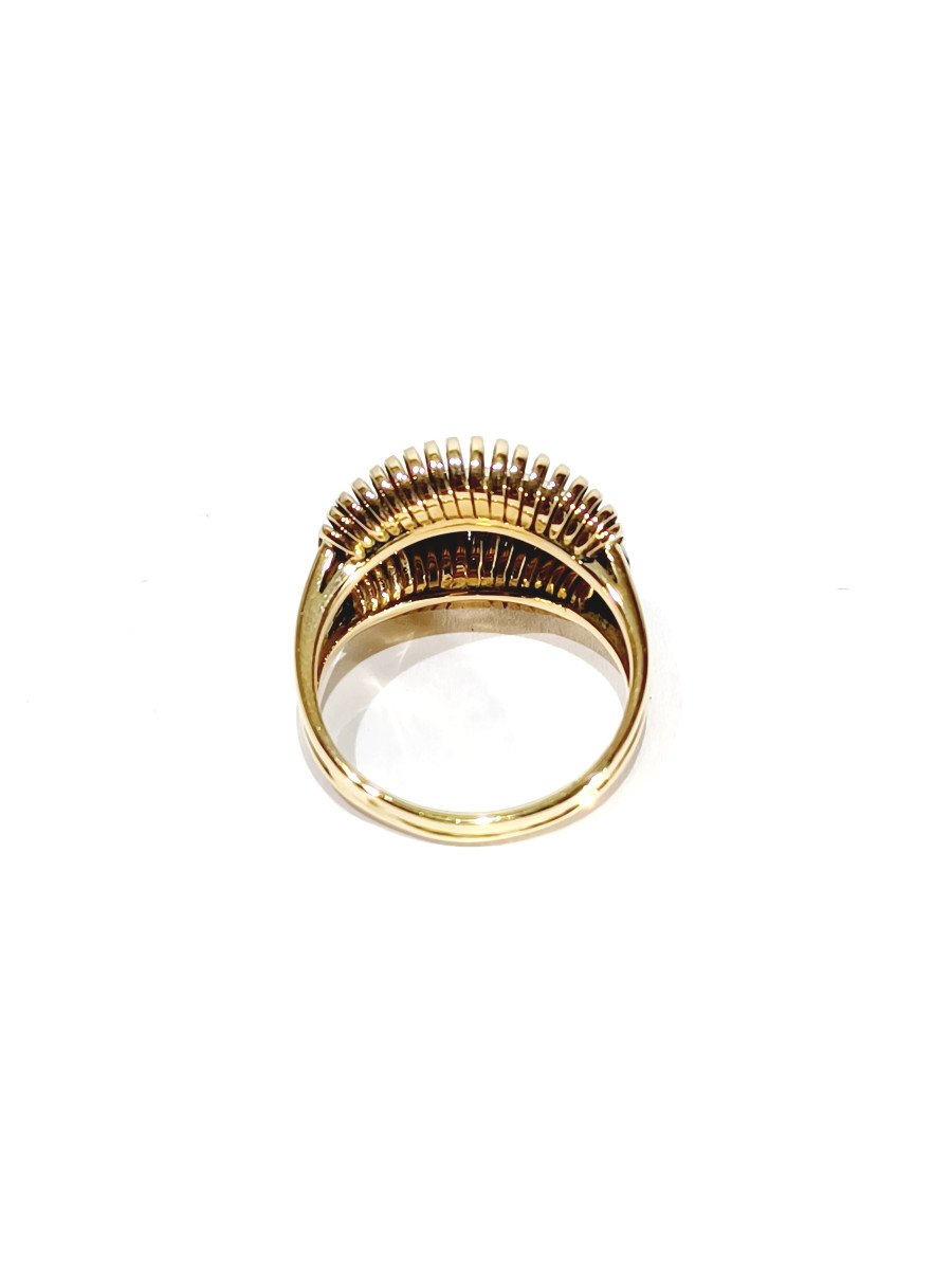 Gold And Diamond Spiral Ring -photo-3