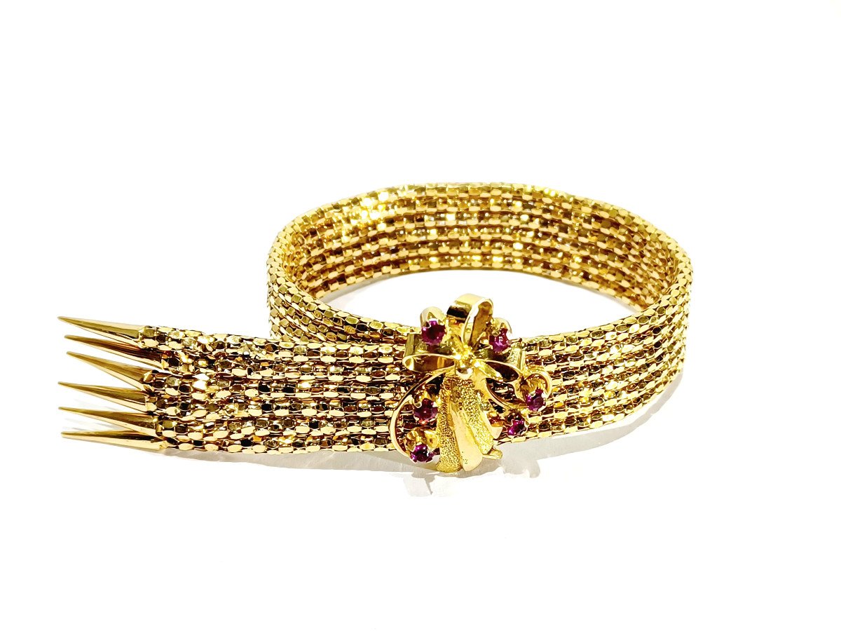 Gold And Ruby Bracelet