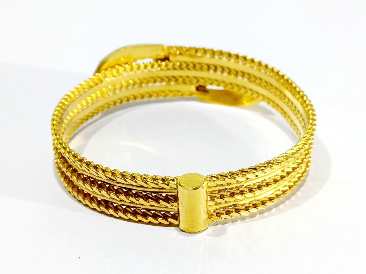 Snake Bracelet In Gold And Ruby-photo-1