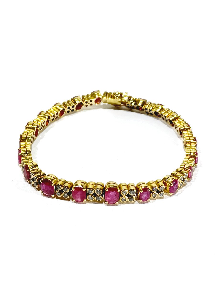 Gold And Ruby Bracelet