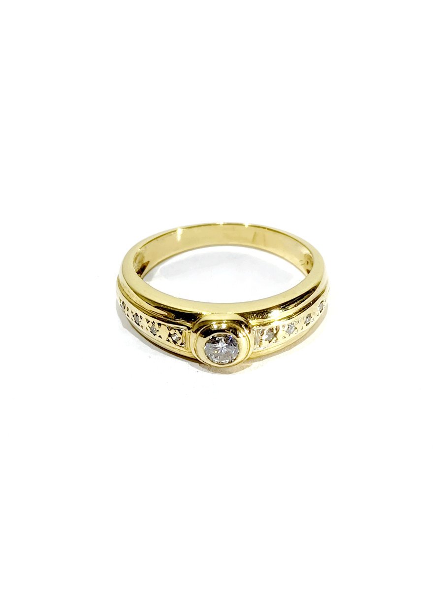 Gold And Diamond Ring -photo-2