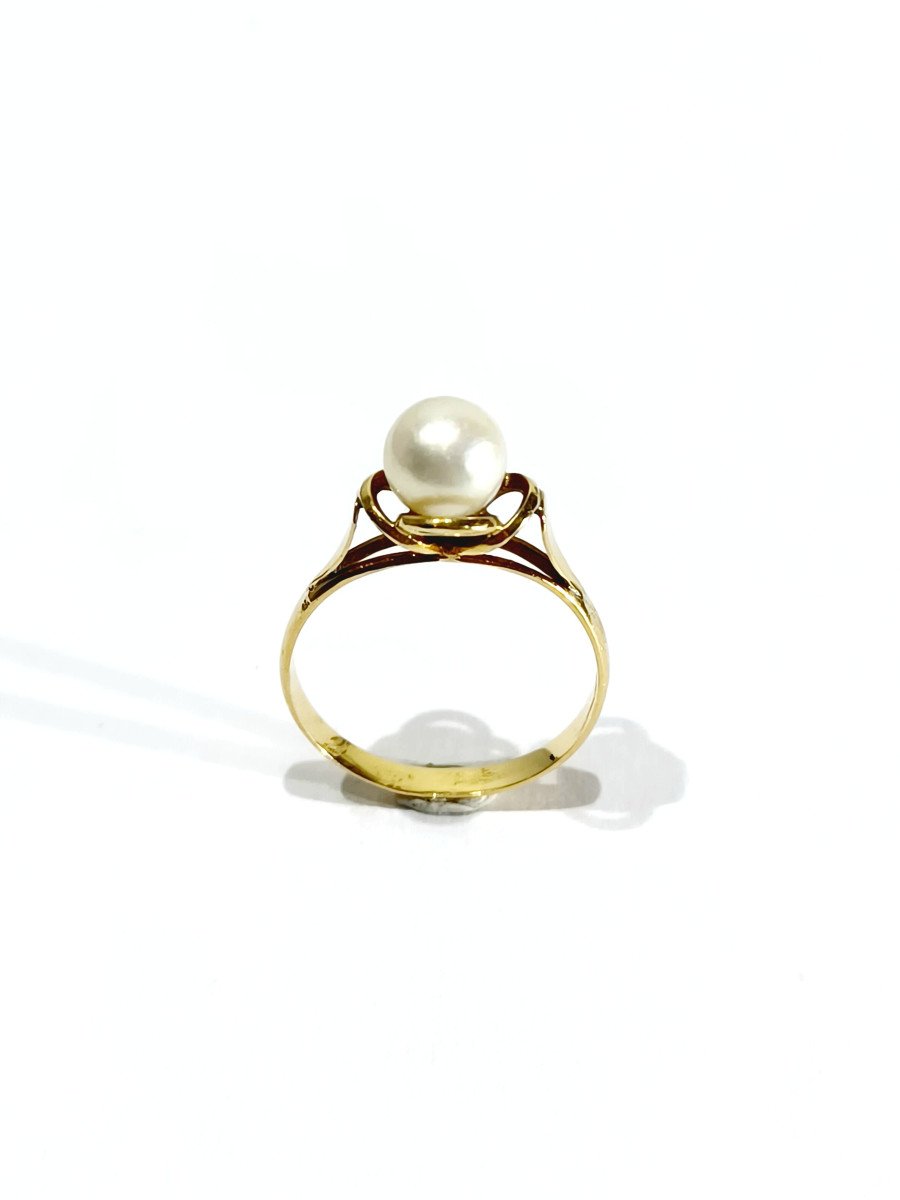 Gold And Pearl Ring -photo-2