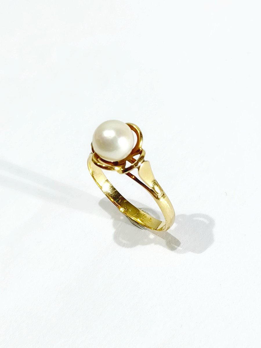 Gold And Pearl Ring -photo-3