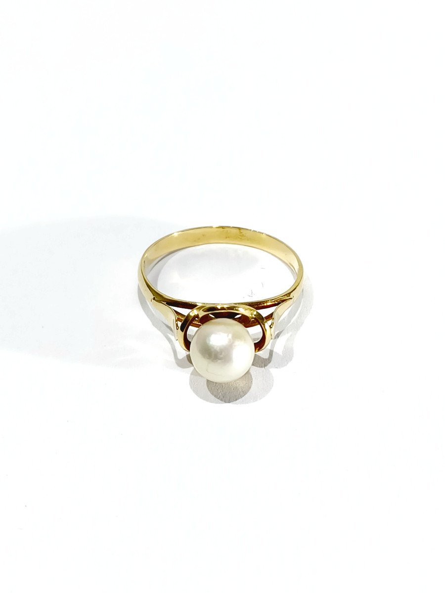 Gold And Pearl Ring -photo-4