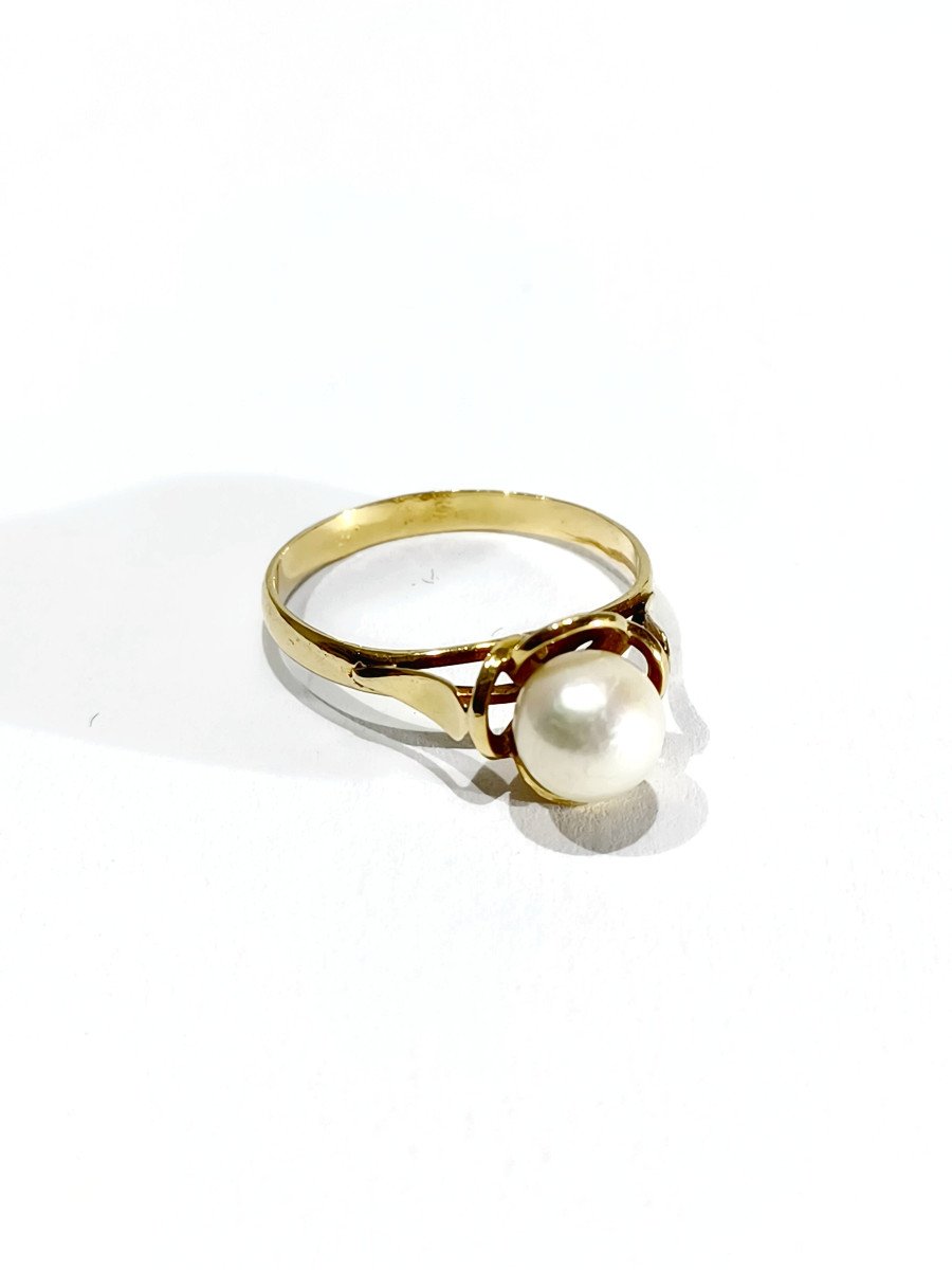 Gold And Pearl Ring -photo-5