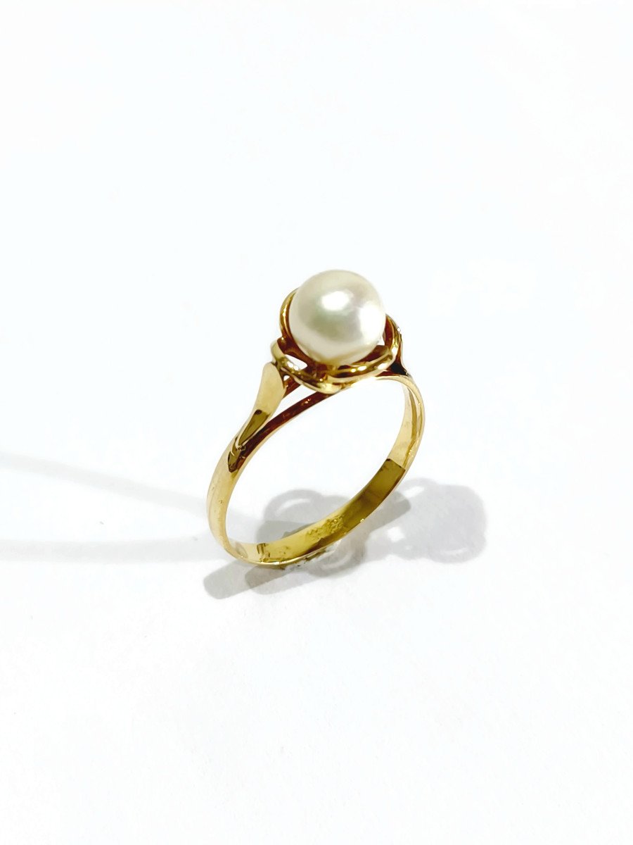 Gold And Pearl Ring 