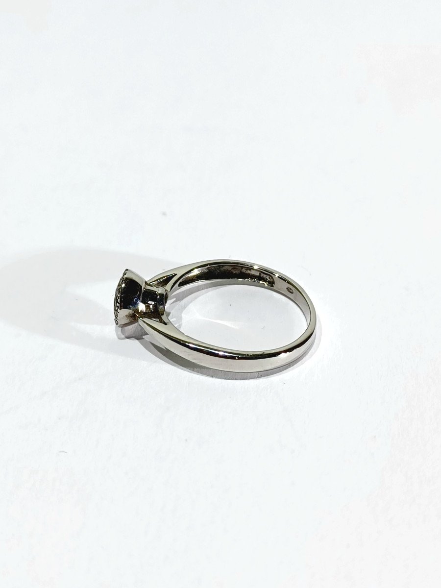 White Gold Ring With Diamond Paving -photo-3