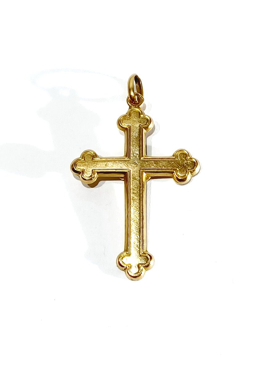 Rose Gold And Pearl Cross -photo-4