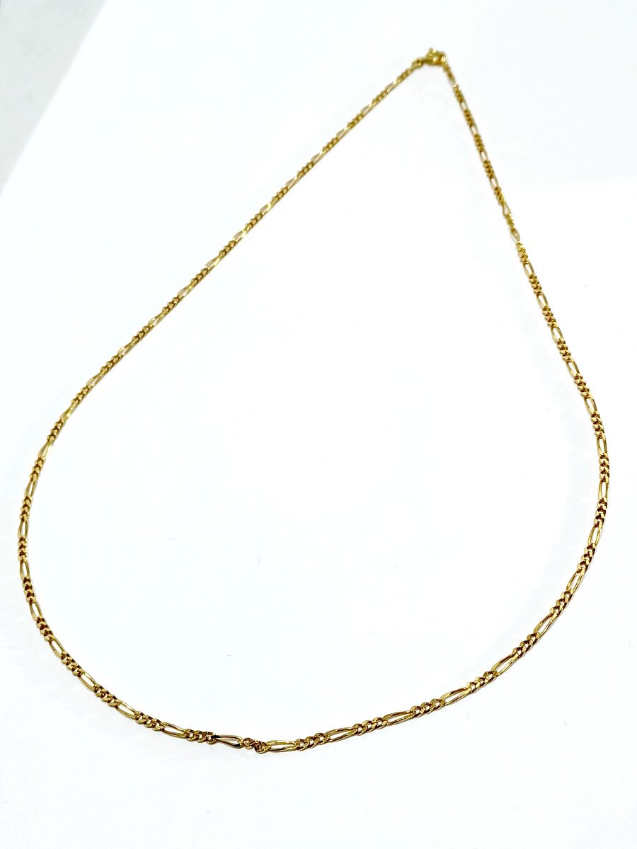 Figaro Mesh Gold Chain-photo-4