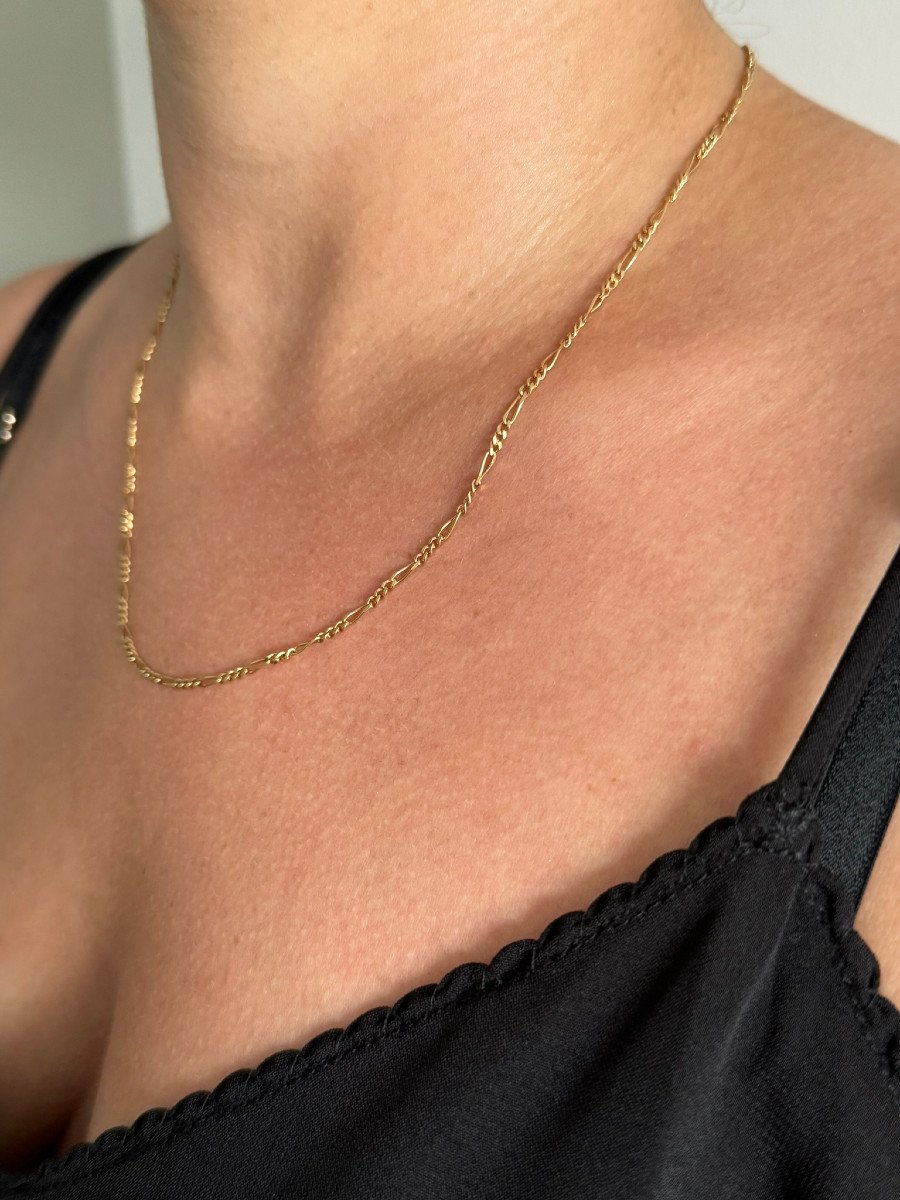 Figaro Mesh Gold Chain-photo-7