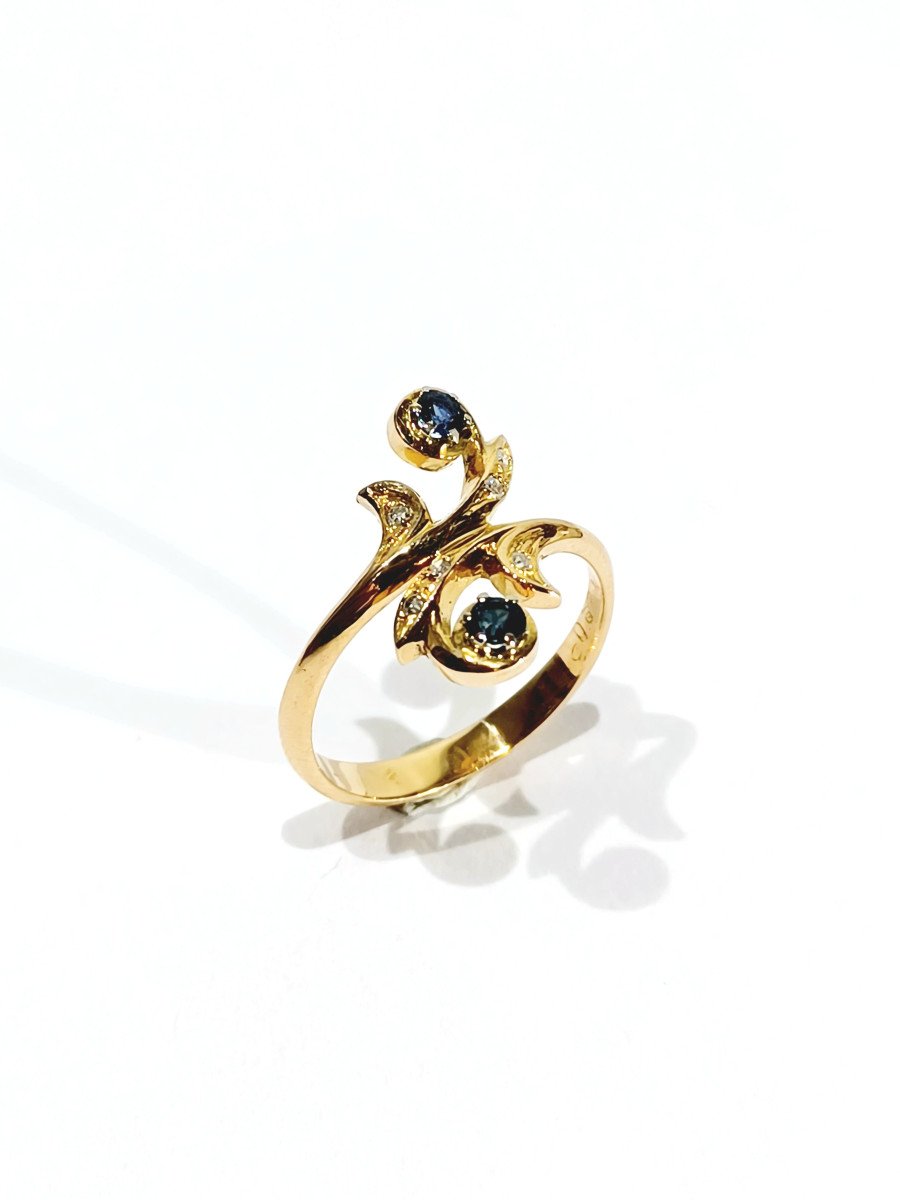 You And Me Ring In Gold, Diamonds And Sapphires -photo-4