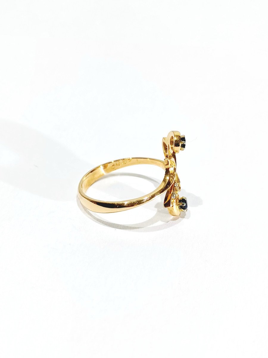 You And Me Ring In Gold, Diamonds And Sapphires -photo-3