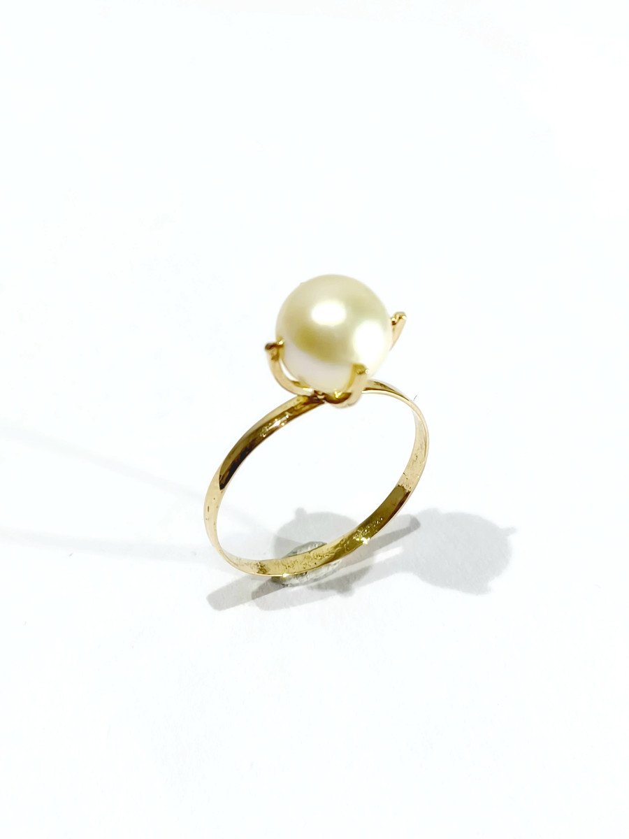 Gold And Pearl Ring 