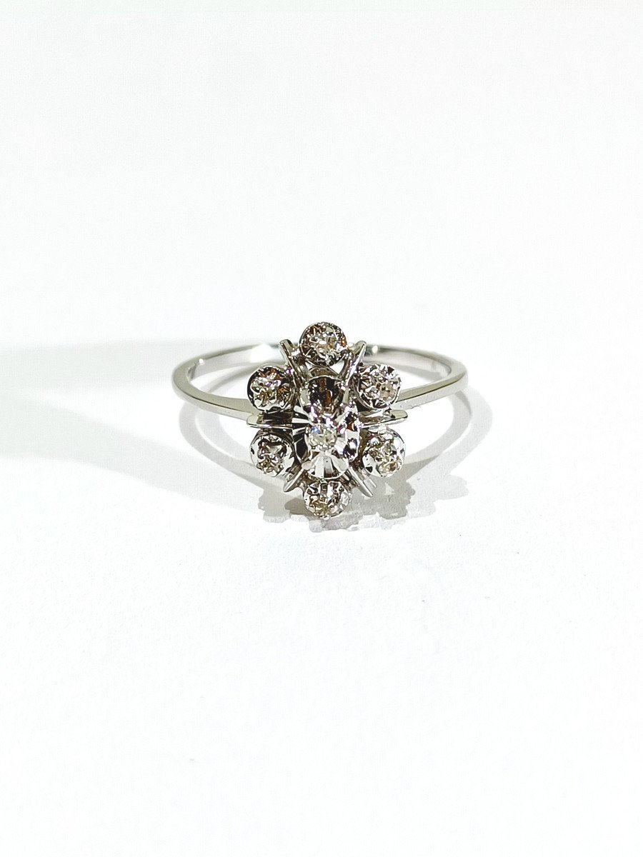 Bague En Or Blanc Et Diamants -photo-1