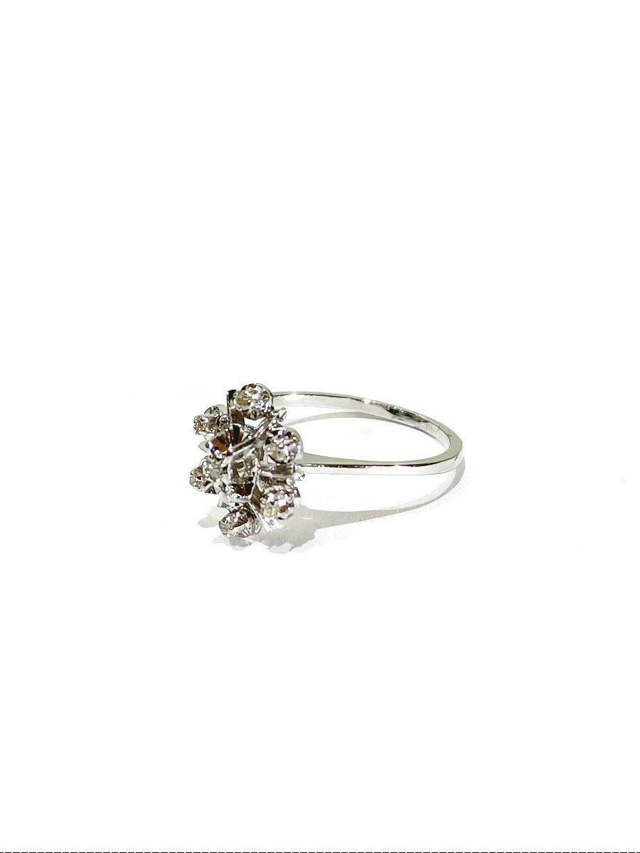 Bague En Or Blanc Et Diamants -photo-2