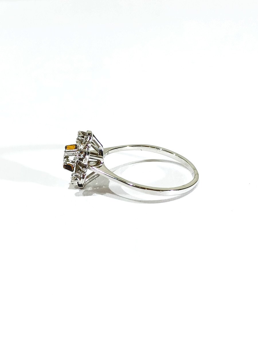 Bague En Or Blanc Et Diamants -photo-3