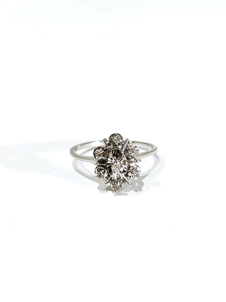 Bague En Or Blanc Et Diamants -photo-6