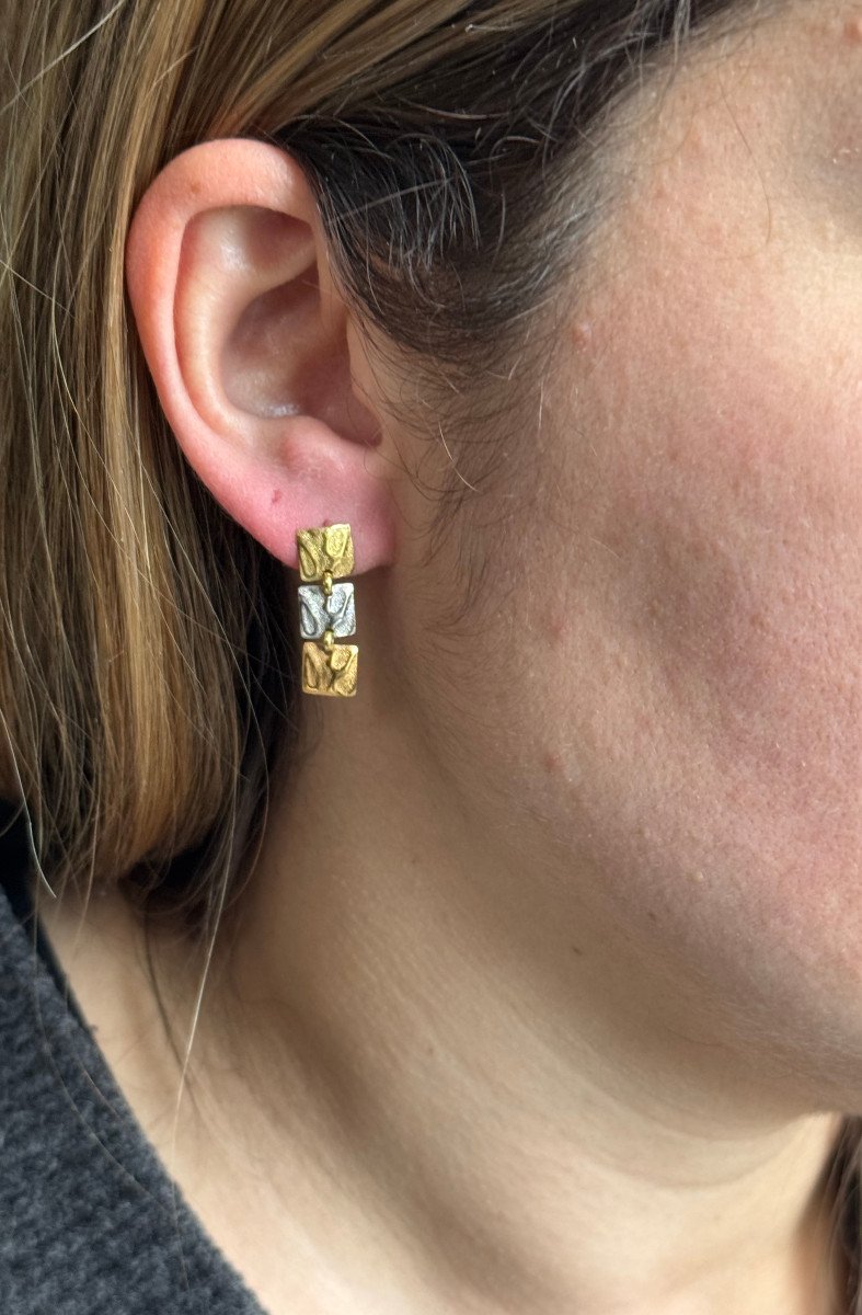 Pair Of 2 Gold Earrings	-photo-7