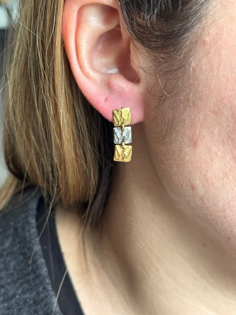 Pair Of 2 Gold Earrings	-photo-8