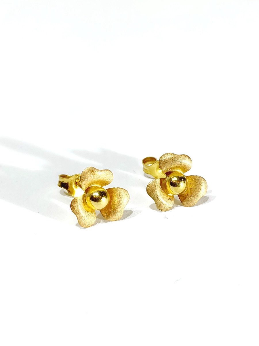 Paire De Boucle d'Oreilles Fleurs	-photo-4