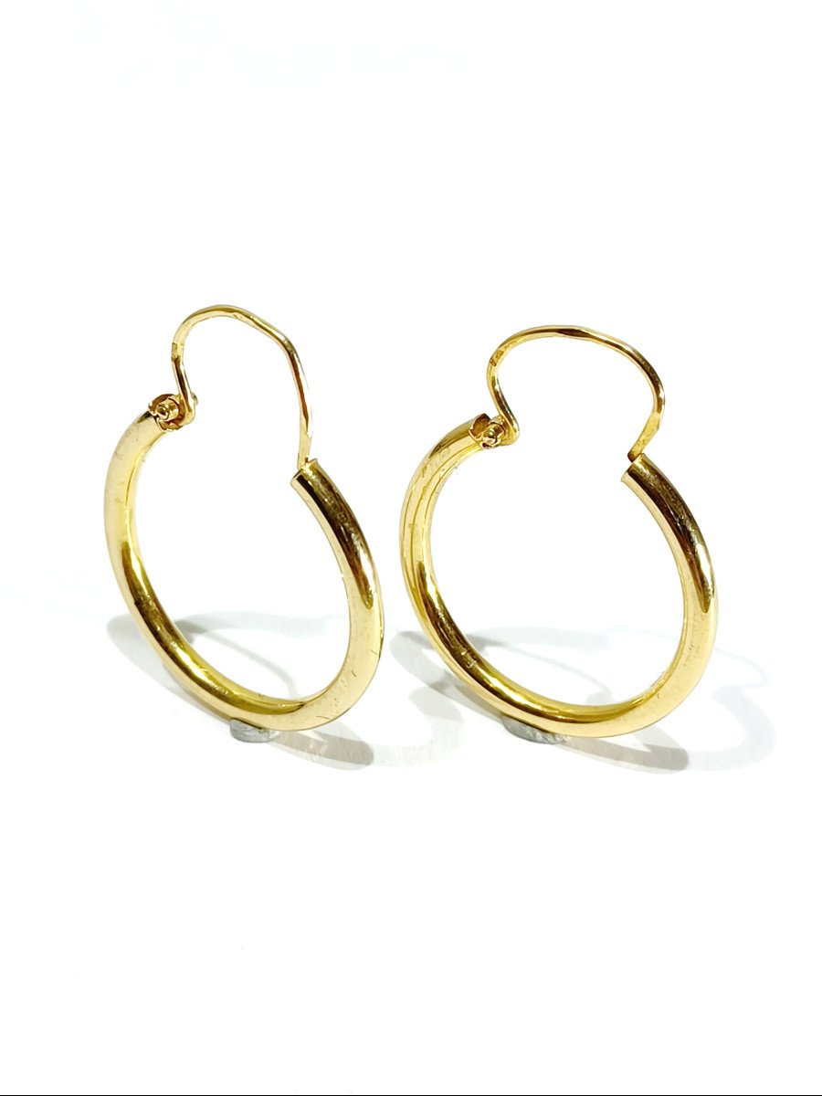 Pair Of Gold Creole Earrings	-photo-5