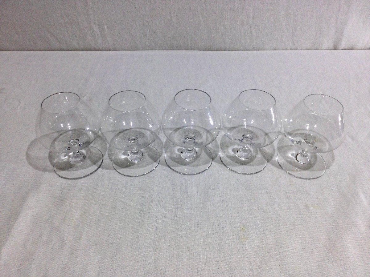 Baccarat – 5 Verres à Cognac 	-photo-2