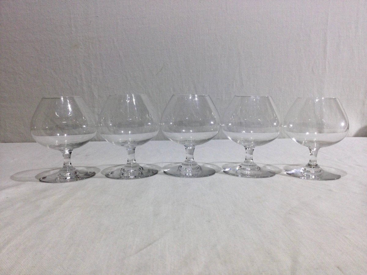 Baccarat – 5 Verres à Cognac 	