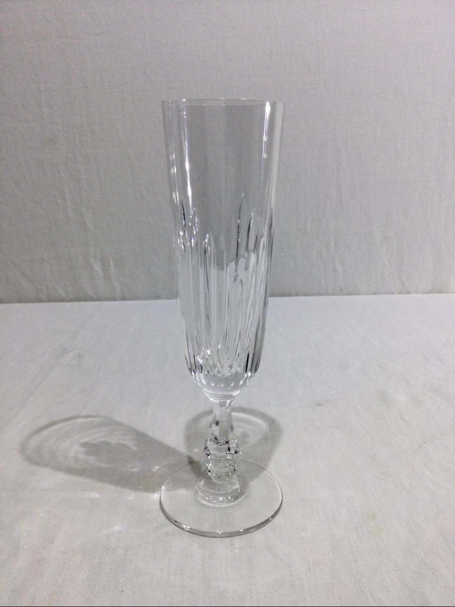 Saint Louis – 5 Crystal Champagne Flutes Liane Model-photo-1