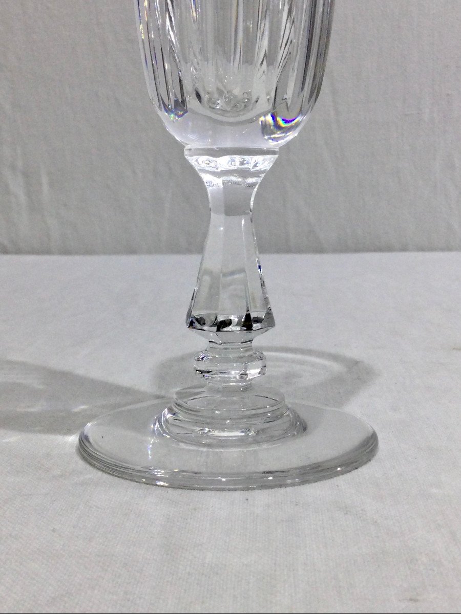 Saint Louis – 5 Crystal Champagne Flutes Liane Model-photo-3