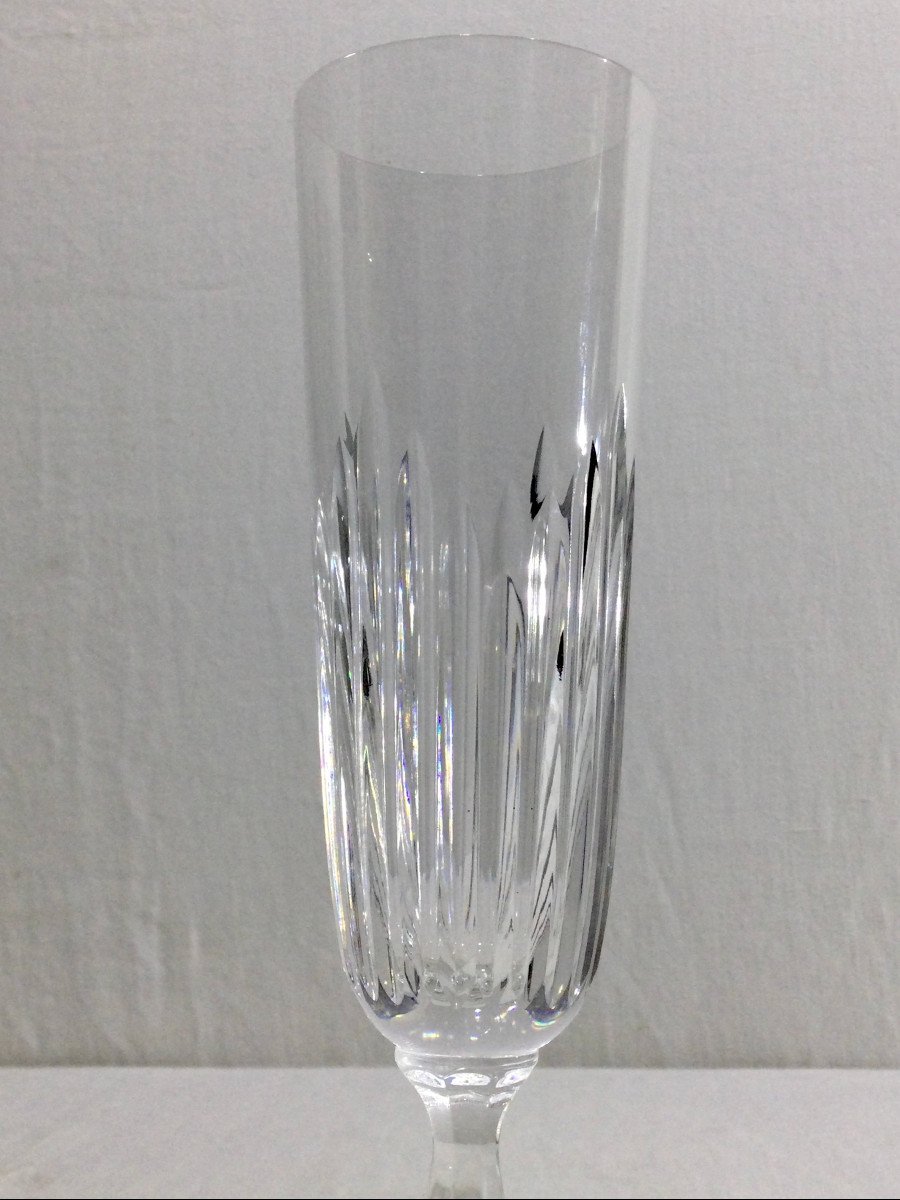 Saint Louis – 5 Crystal Champagne Flutes Liane Model-photo-4