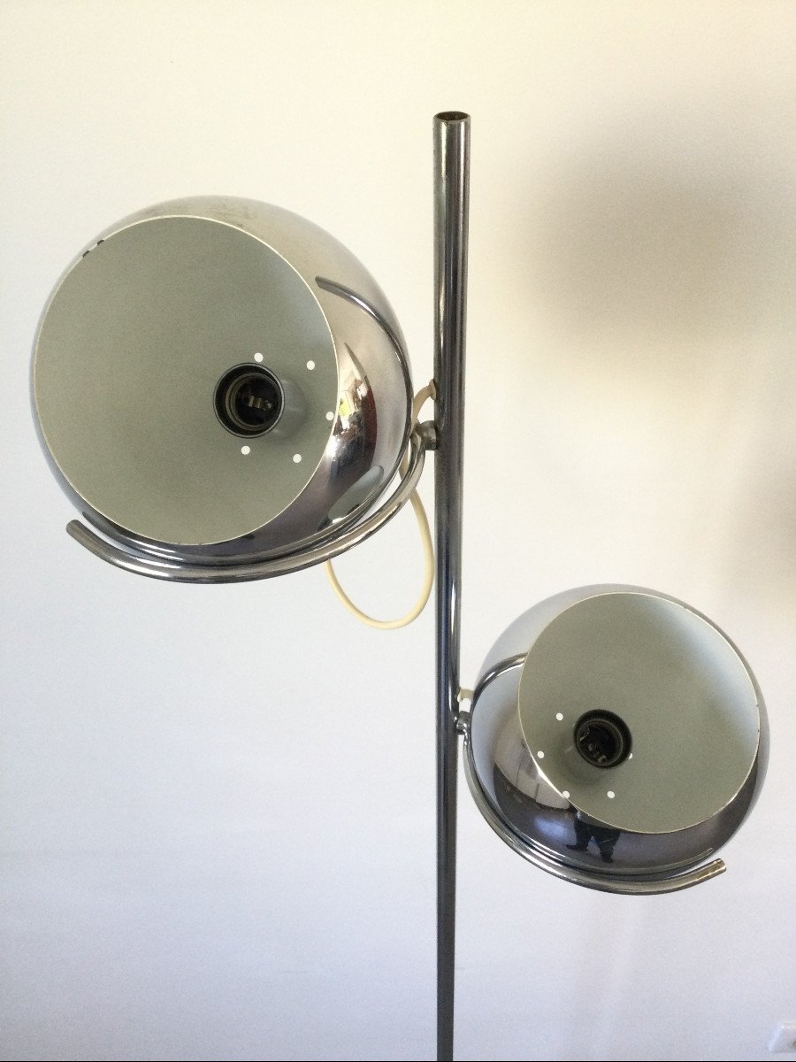 Eyeball Chrome Metal Floor Lamp-photo-6