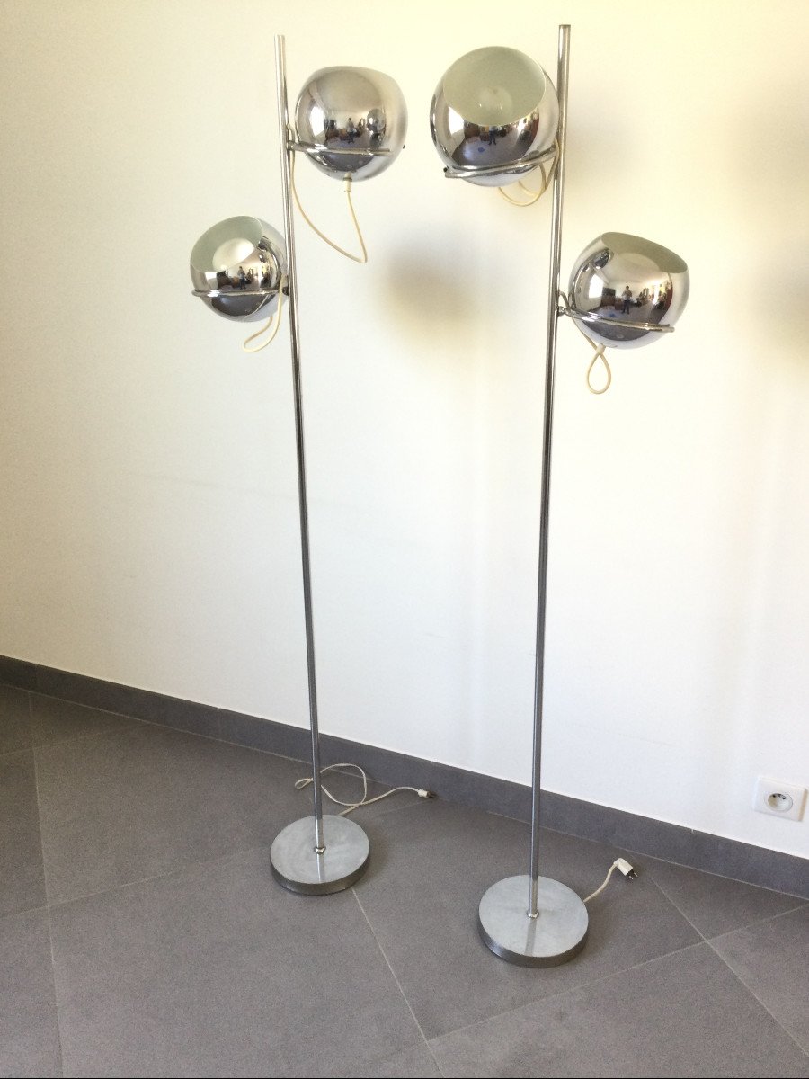 Eyeball Chrome Metal Floor Lamp-photo-8