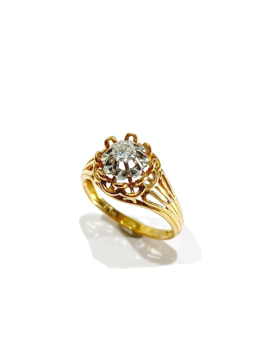 Rose Gold And Diamond Ring-photo-2