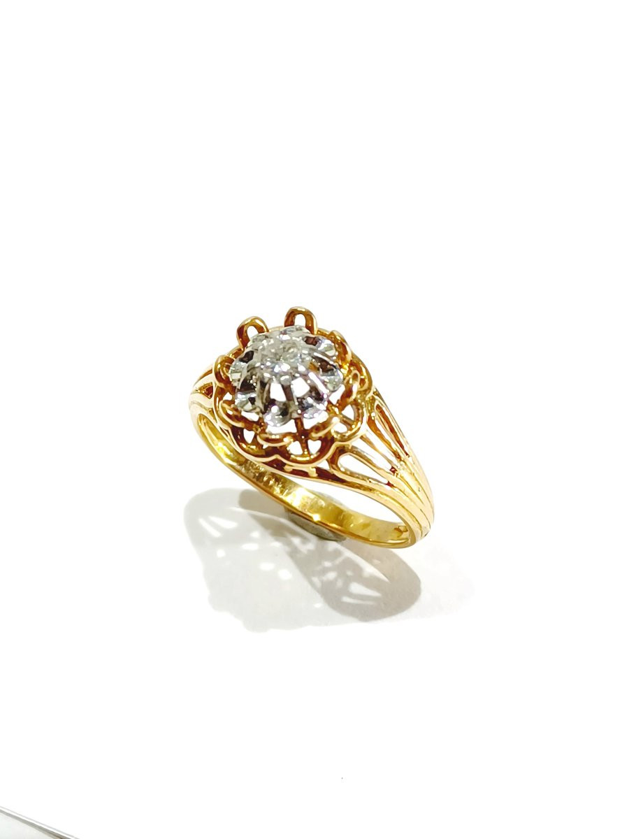 Rose Gold And Diamond Ring-photo-3