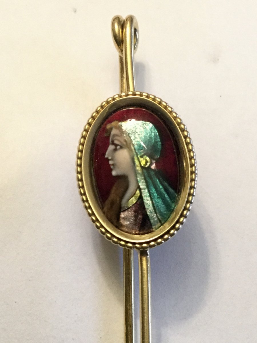 Bonnadier Limoges Gold And Enamel Pin-photo-3