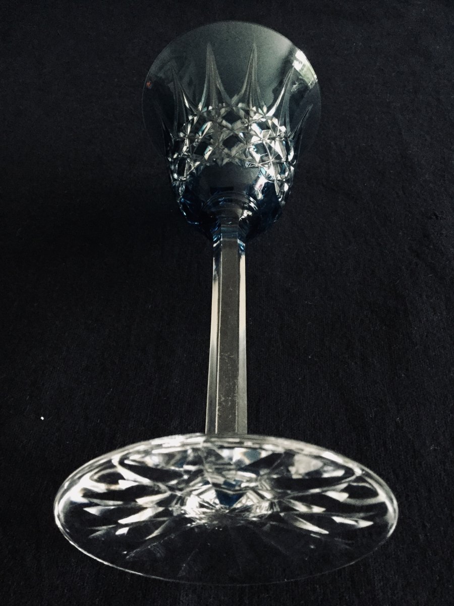 Pair Of Roemer Rhine Wine Glasses In Crystal From Saint-louis Tarn Model-photo-2