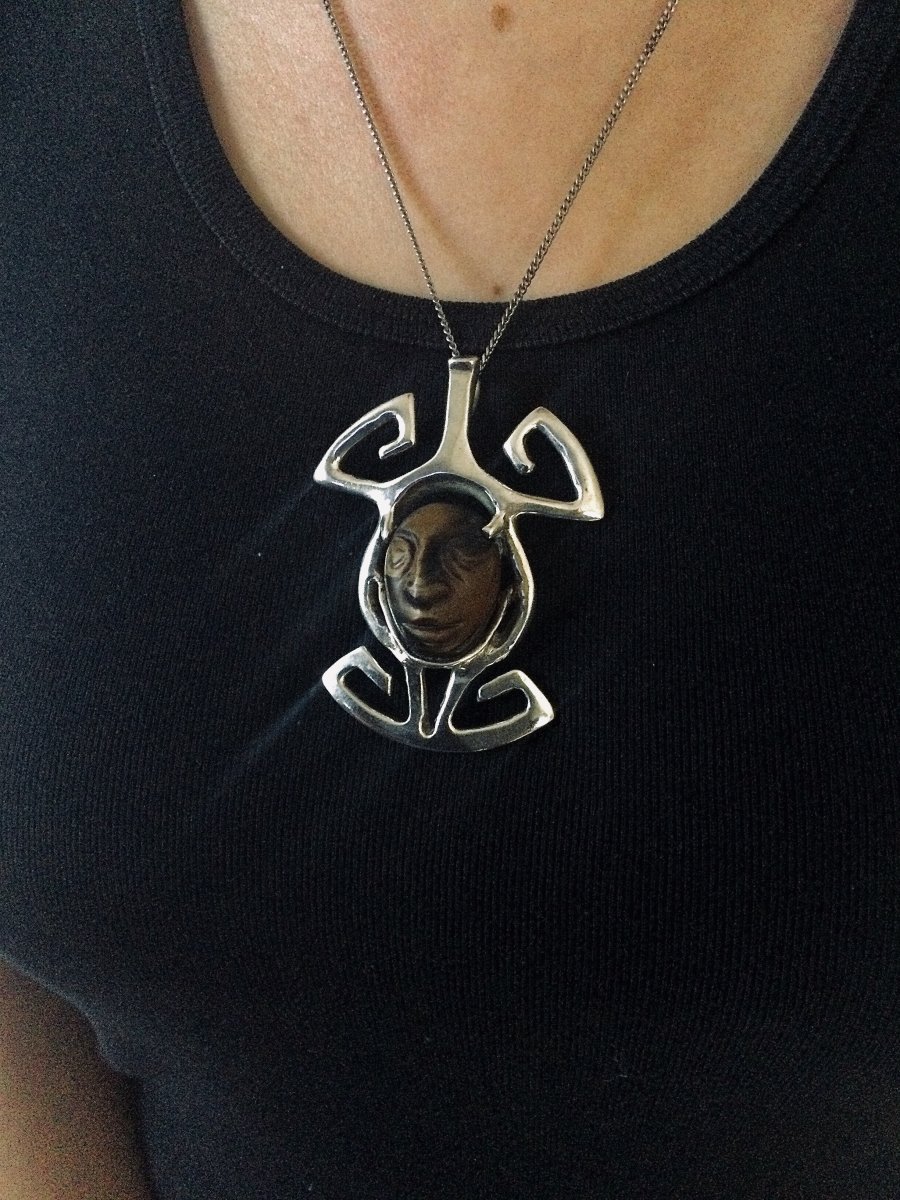 Silver And Stone Pendant -photo-4