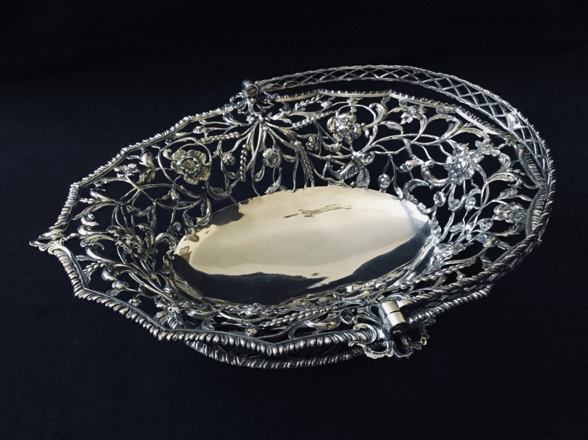 Robert Makepeace - 18th Century Flower Basket In Sterling Silver-photo-2